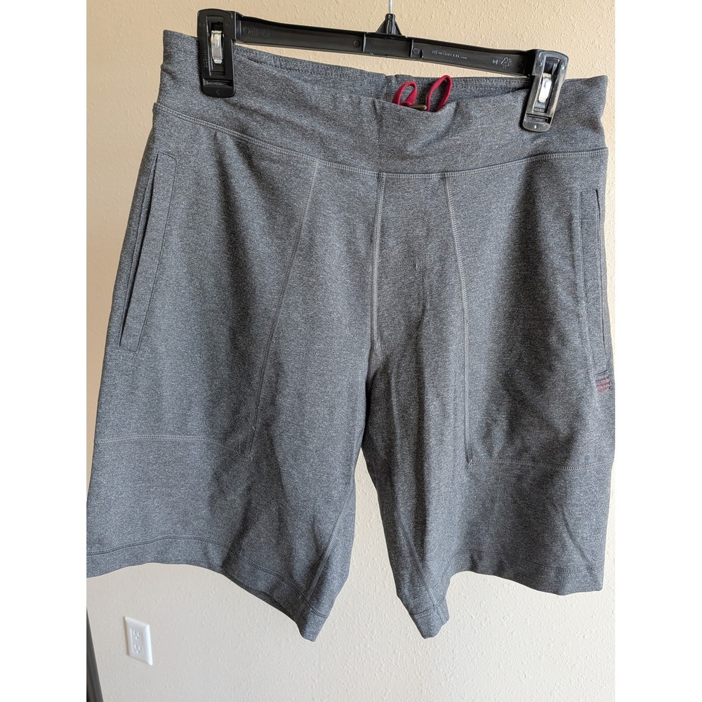 Lululemon Mens  Charcoal Grey Athletic Training Shorts Drawstring Size L